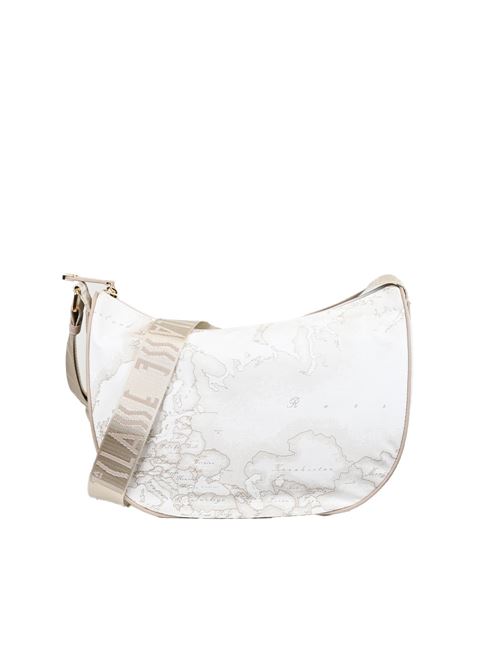 Geo Soft White borsa a tracolla mezzaluna media ALVIERO MARTINI | S0076380C0900